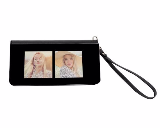 Portafoglio in ecopelle deluxe collage 2 riquadri