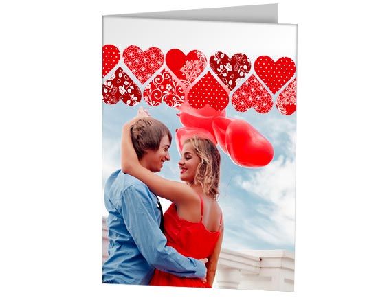 Cards con grafica fatta di cuori diversi