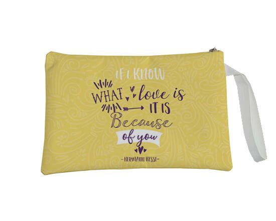 Pochette con grafica nel colore giallo