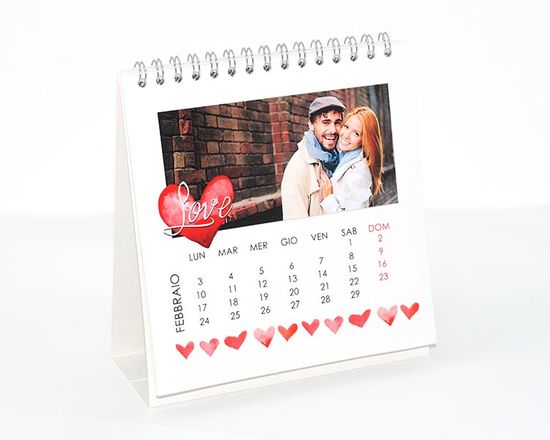 Calendario da tavolo stampato con foto
