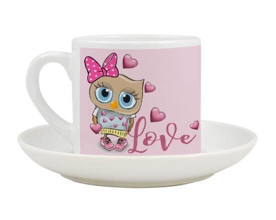 Tazzina da caffè con gufetta