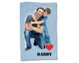 coperta personalizzata con immagini di papà e figli