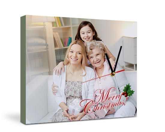 L'orologio su tela con grafica natalizia