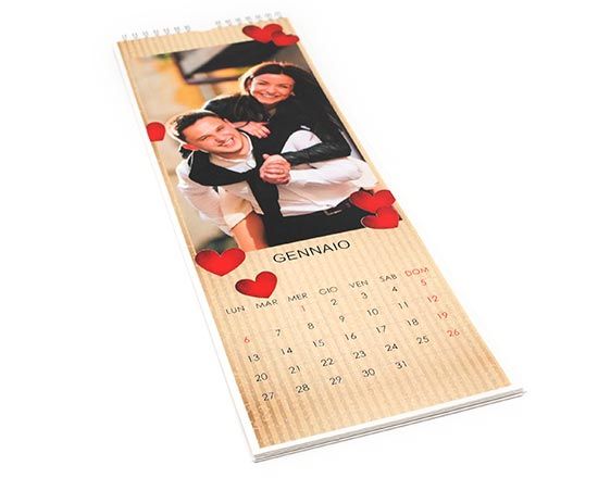 grafica love, per calendario multipagina slim