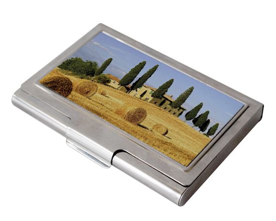 Portabigliettini da visita carte di credito personalizzato con foto di un paesaggio