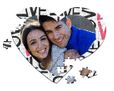 Puzzle cuore con scritte d'amore