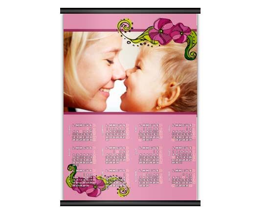 Calendario pag. singola con grafica per la mamma