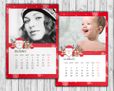 Calendario multipagina con grafica di babbo natale e renne