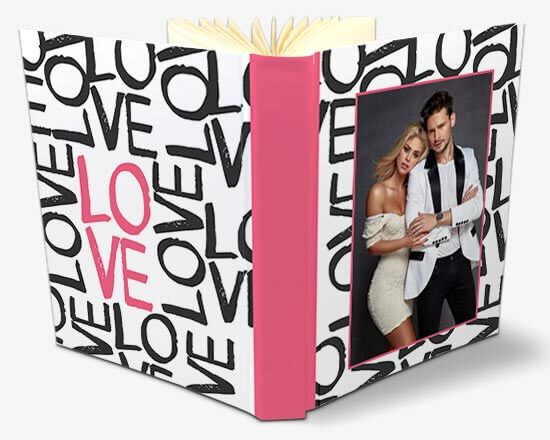 Scritte d'amore sulla copertina di album foto