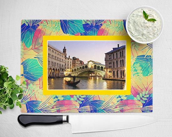 tagliere da cucina personalizzato con grafica estiva