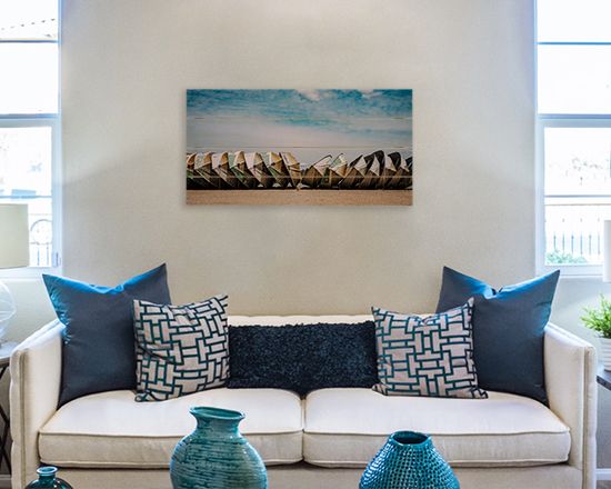 arreda con quadretti in legno su listelli