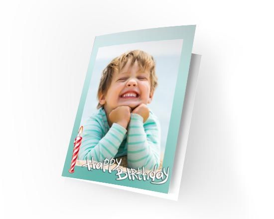 Card augurale con foto e grafica