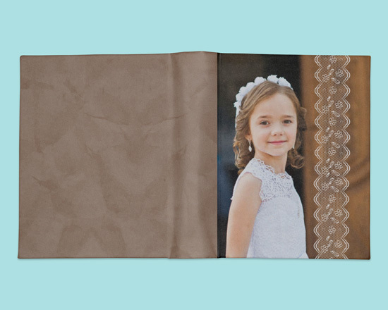 Album foto 16x20 cm retro con copertina in tessuto stampata interamente
