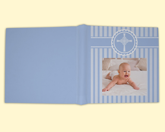 Album foto quadrato retro con copertina in tessuto stampata interamente