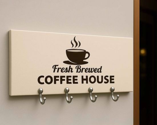 stampa logo su appendiabiti da parete