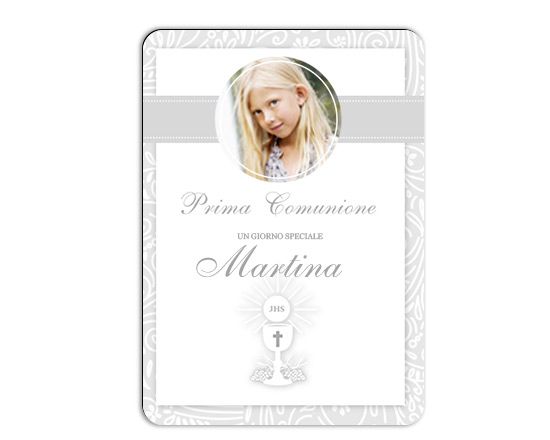 Calamita nel color grigio per la prima comunione