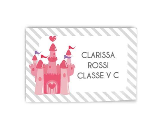 Stickers con castello rosa