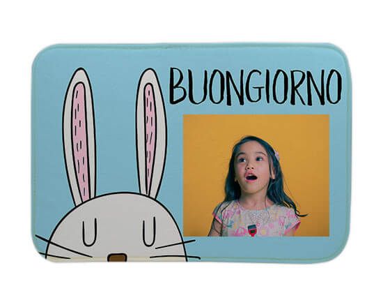 Scendiletto con grafica con coniglietto