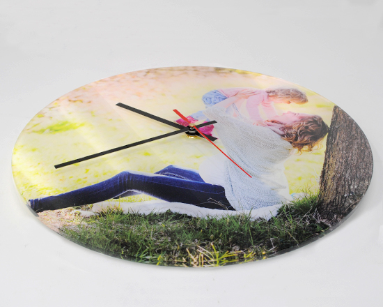 stampa foto su orologio da parete in acrilico