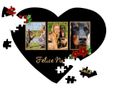 Puzzle cuore A4 Black Christmas