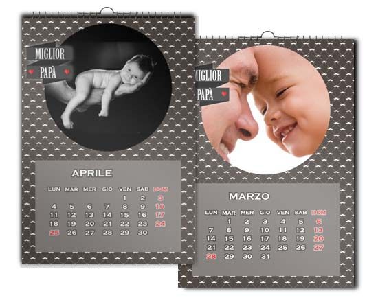 Calendario multipagina con grafica per il papà