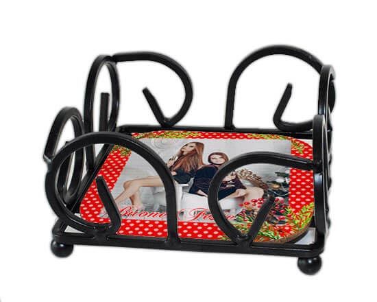 crea Poggia Bottiglie personalizzato con grafiche Bacche natalizie