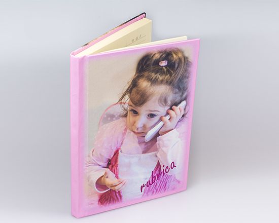 Rubrica stampata con foto sia sul fronte che sul retro