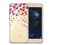 Cover trasparente Huawei P10 Lite Glitter hearts