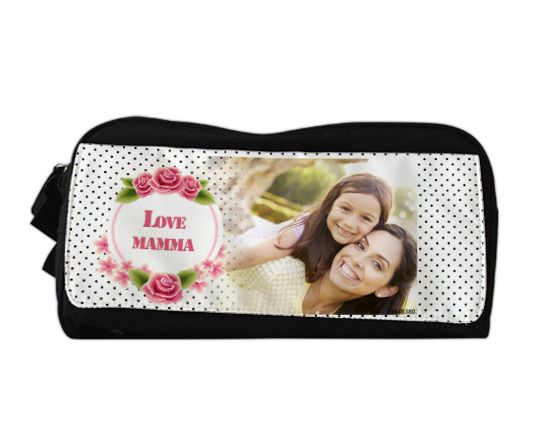 Il portascarpe con rose e pois neri