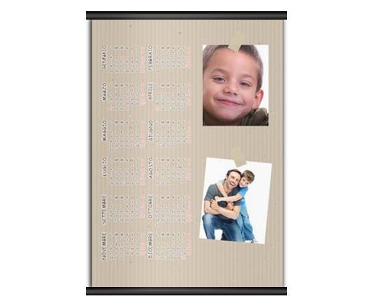 Calendario A4 pagina singola Texture rigata