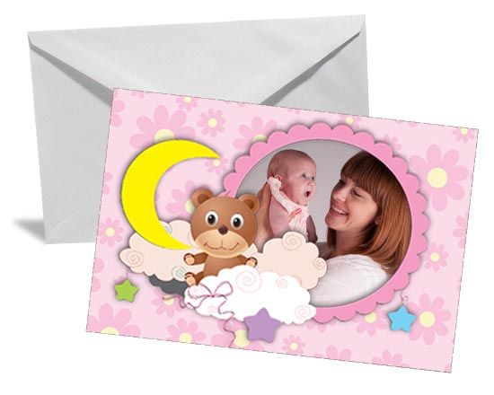 Bigliettino con grafica a tema per bambini