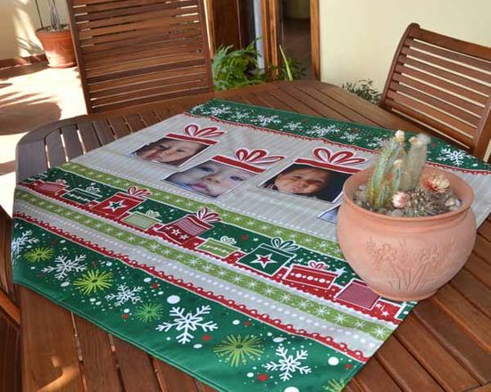 Tovaglia centrotavola personalizzata lavorata artigianalmente stampata ad alta risoluzione