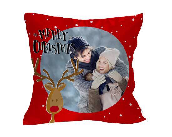 crea il cuscino in raso personalizzato con grafica di natale