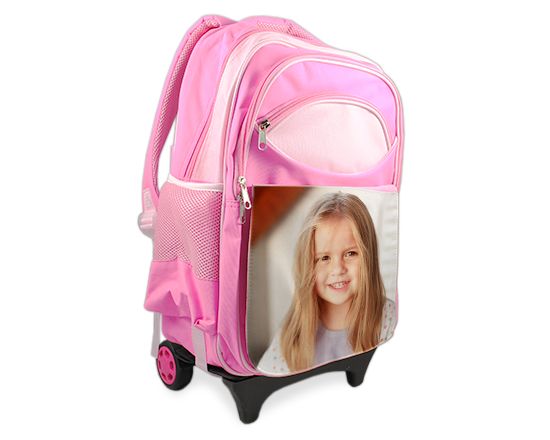 zaino rosa con trolley
