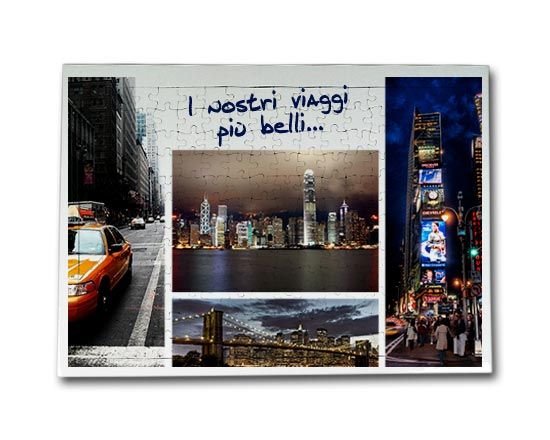 PUZZLE CON COLLAGE FOTO PERSONALIZZATA REGALO PERSONALIZZATO A4 210mm × 297mm 
