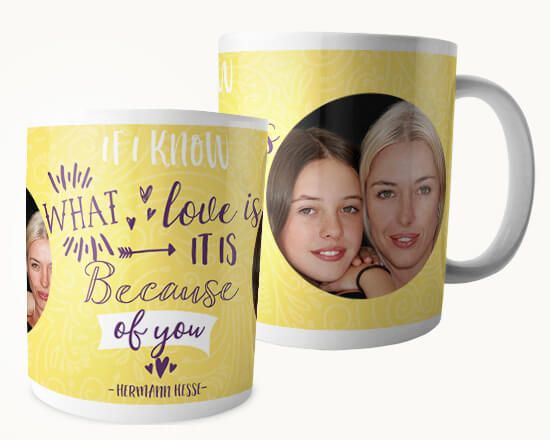 Tazza personalizzata con grafica gialla