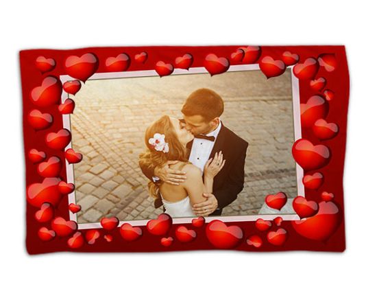 Coperta Love con grafica piena di cuori per innamorati