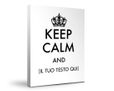 Stampa su tela con scritta keep calm
