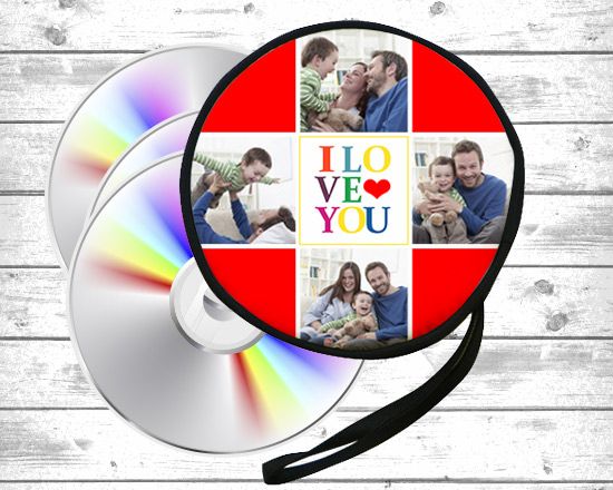 porta cd con collage di foto