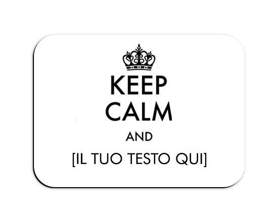keep calm su calamita rettangolare