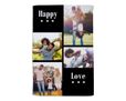 Coperta verticale love con 4 riquadri