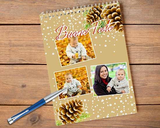 Block notes con spirale da decorare con foto