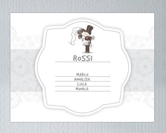 Segnaposto personalizzato con immagine coordinata