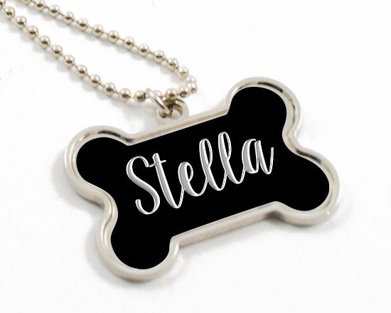 stampa il nome del tuo cane su ciondolo osso