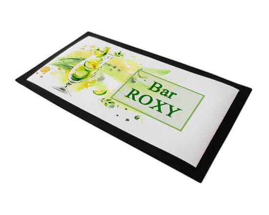 Bar mat con grafica con il bicchiere stilizzato