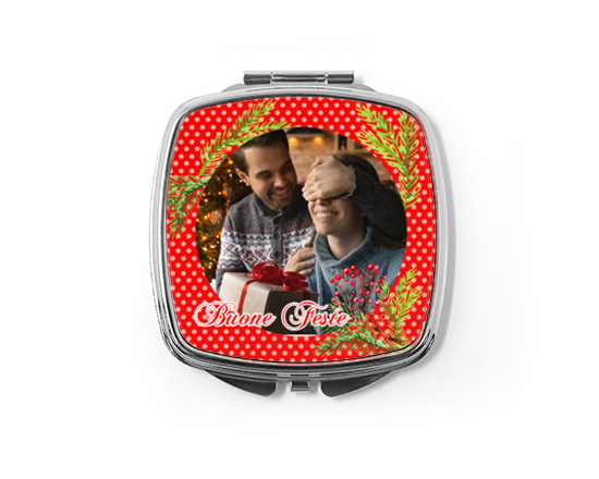 Bacche natalizie per il tuo specchietto quadrato