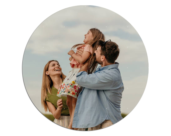 Tappetino mouse Tondo personalizzato con foto famiglia