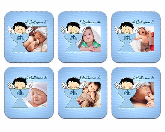 Calamite magnetiche Battesimo Pack da 6 - foto diverse