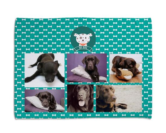 Coperta per cani con grafica collage