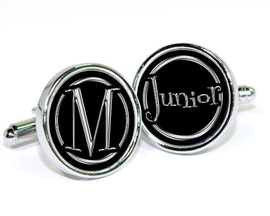 Gemelli personalizzati neri con inziali